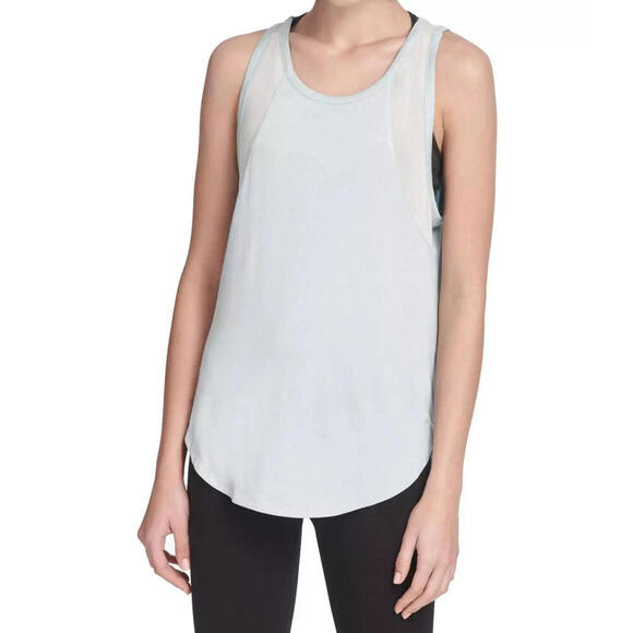 DKNY Womens Activewear Sport Mesh Trimmed Tank Top, Size: X-Small - Picture 1 of 2